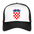 Trucker Cap mit Kroatien Hrvatska Wappen - Weiß/Schwarz