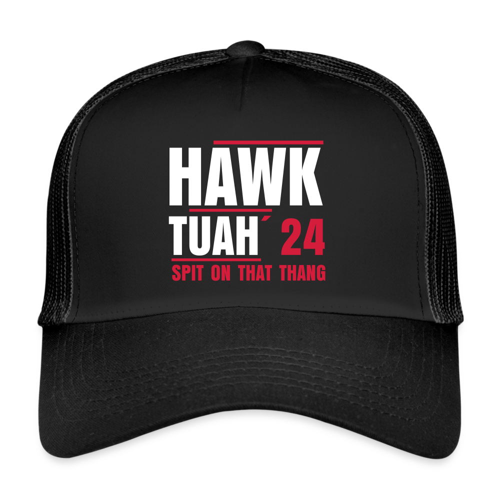 Hawk Tuah Spit On That Thang Trucker Cap Tik Tok Limited Edition - Schwarz/Schwarz