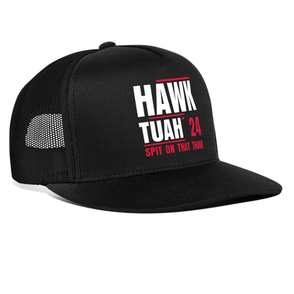 Hawk Tuah Spit On That Thang Trucker Cap Tik Tok Limited Edition - Schwarz/Schwarz