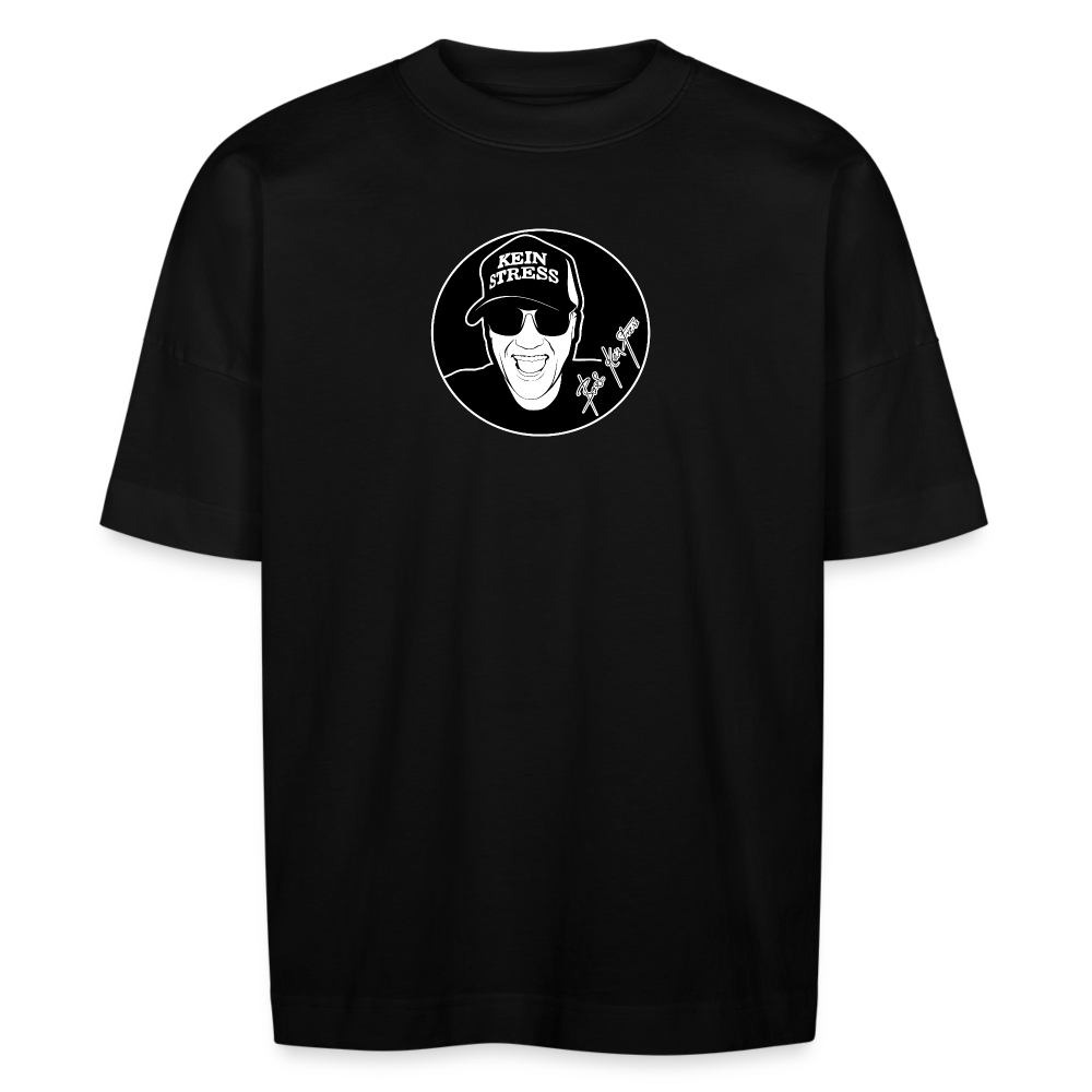 Boscho Kein Stress ® Unisex Oversize Bio-T-Shirt BLASTER - Schwarz