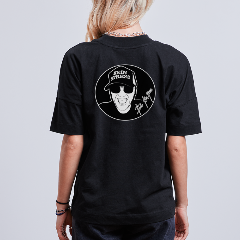 Boscho Kein Stress ® Unisex Oversize Bio-T-Shirt BLASTER - Schwarz