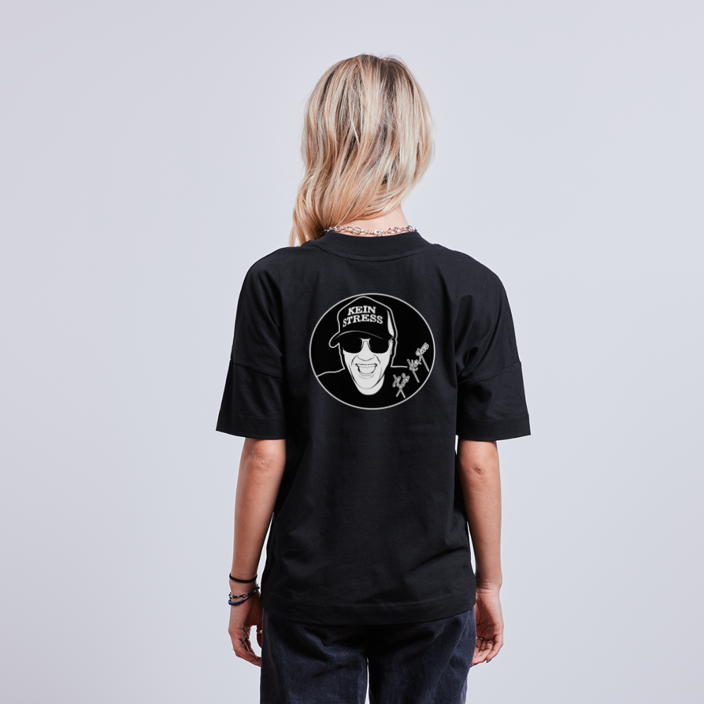 Boscho Kein Stress ® Unisex Oversize Bio-T-Shirt BLASTER - Schwarz