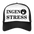 Boscho Kein Stress ® Trucker Cap Text Schwedisch Ingen Stress mit Logo - Weiß/Schwarz