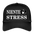 Boscho Kein Stress ® Trucker Cap schwarz Text Italienisch Niente stress mit Logo - Schwarz/Schwarz