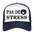 Boscho Kein Stress ® Trucker Cap Text französisch PAS DE STRESS mit Logo - Weiß/Navy